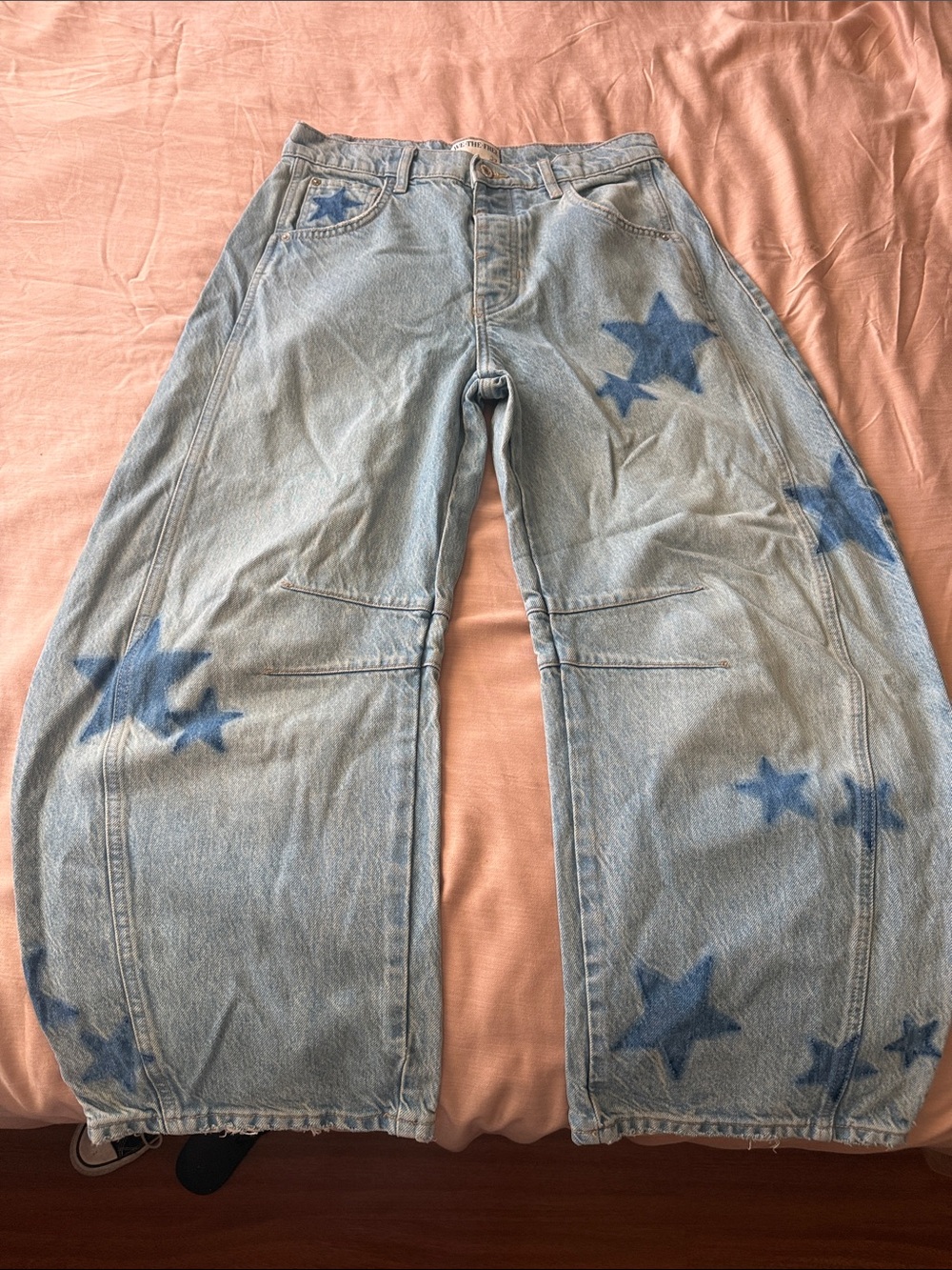 Free People We The Free Good Luck Shadow Star Barrel denim jeans - Picture 4 of 12